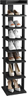 7-Tier Wood Shoe Rack, Entryway Shoe Tower,Vertical Shoe Organizer, Wooden Shoe