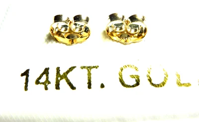 REPALDOS DE ORO AMARILLO PURO 14KT, PAR TAMAÑO COMPLETO 5MM 100% GARANTIZADO - ¡ENVÍO GRATUITO! Foto 1 de 2
