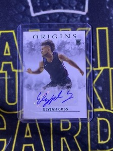 2021 Panini Chronicles Origins Draft Picks Elyjah Goss GREEN Autograph