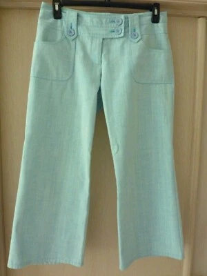 $328 Pantalones cortos acampanados Nanette Lepore para mujer azul claro talla 10 M  Foto 1 de 4