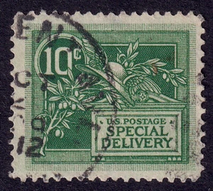 US Scott E7, 1908 Special Delivery, 10c green, VERY FINE USED *Nice CDS* - Picture 1 of 1