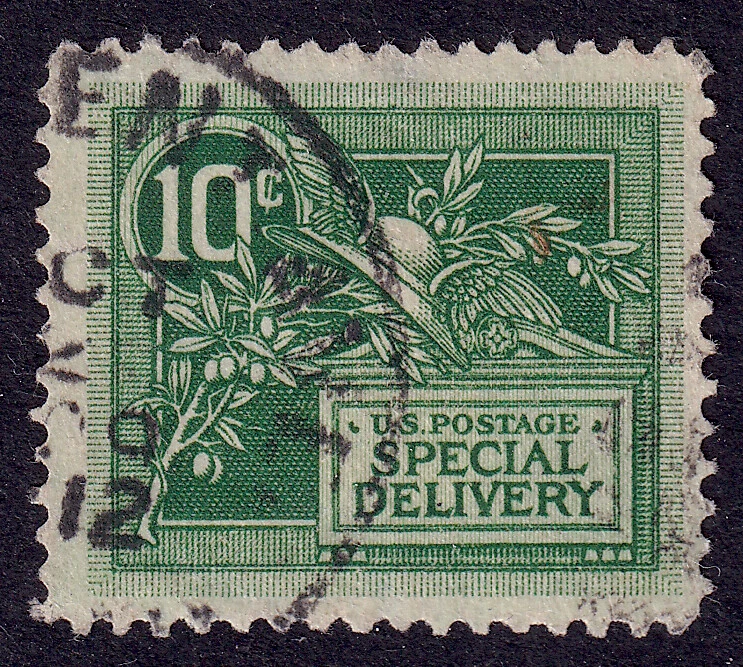 US Scott E7, 1908 Special Delivery, 10c green, VERY FINE USED *Nice CDS* - Image 1 of 1