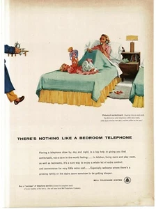 1956 Bell Telephone Nothing Like A Bedside Phone art Vintage Print Ad - Picture 1 of 1