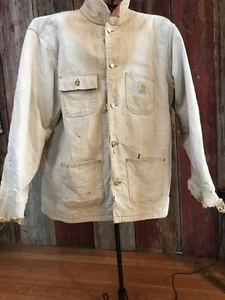 Carharrt Jacket Coat C001 Blanket Lined sz XL very distressed......w1 - Picture 1 of 10