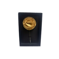 New in box Men Suit brooch chest Rose flower lapel pin formal wedding prom Gold