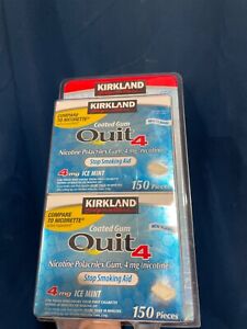Kirkland Signature Quit 4 mg Ice Mint Gum 300 pcs Nicotine Polacrilex