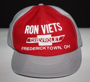 Chevrolet Trucker Hat Snapback Dealer Vtg 1980s Ron Viets Fredericktown, OH - Picture 1 of 12