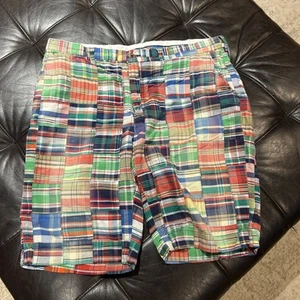 POLO RALPH LAUREN Patchwork Madras Shorts Classic Fit Size 40 - Picture 1 of 8