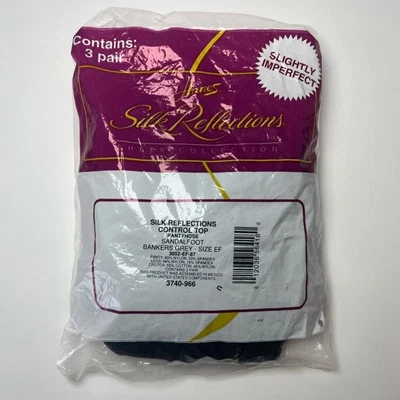 Manguera 3p Hanes Silk Reflections Transparente Control EF Top Pantimedias Sandalia Gris Foto 1 de 2