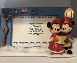 Disney Christmas Carol Mickey & Minnie Mouse Lamppost Picture Frame Light Up - Picture 1 of 5