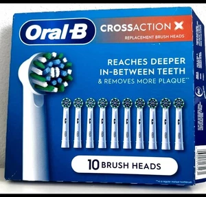 Oral-B Cross Action Electric Toothbrush Head Pack of 10 - Picture 1 of 2