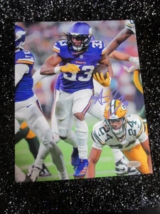 AARON JONES #33 HAND SIGNED AUTOGRAPHED 8X10 PHOTO MINNESOTA VIKING FOOTBALL COA - Picture 1 of 13