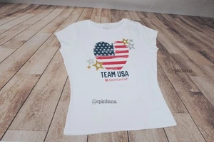 American Girl Team USA Herz Flagge Kind XL 18-20 T-Shirt (Erwachsene klein) - Bild 1 von 5