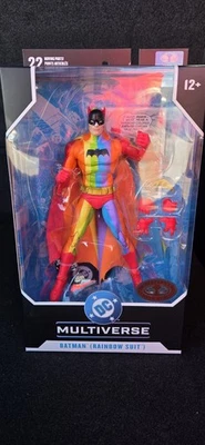 DC Multiverse BATMAN (Rainbow Suit) Action Fig Red Platinum Chase Edition NM New - Image 1 of 4