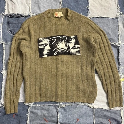 Suéter Tejido Vintage Punk Rock Jantzen Big J Unisex Reutilizado Años 50/60/70 L Arte Foto 1 de 4