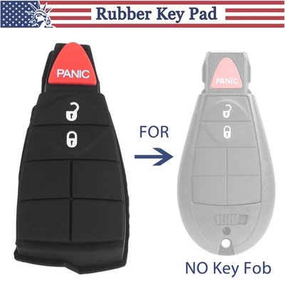 For 2008 2009 2010 2011 - 2021 JEEP GRAND CHEROKEE Car Key fob Rubber 3 Button - Image 1 of 4