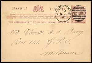 1887, Victoria, P 8, Brief - 3194432 - Bild 1 von 1