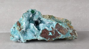 Druzy Quartz over Chrysocolla from Lily Mine, Peru 11.9 cm # 17812 - Picture 1 of 12