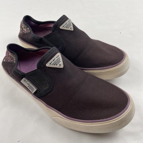 Columbia PFG Slack scarpe antiscivolo acqua donna 8 5 nero viola mocassino barca