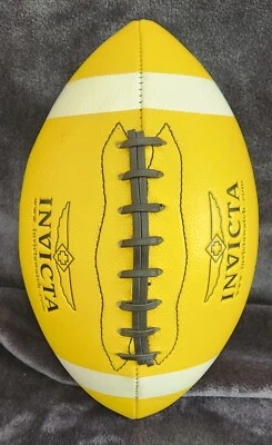 Invicta Fútbol Americano - Cuero Amarillo, Cordones Negros (IG0006) Coleccionable Foto 1 de 4