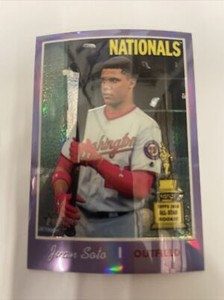 2019 Topps Heritage Juan Soto Purple Chrome Refractor Sparkle All-Star Rookie