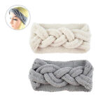  2 Pcs Crochet Turban Headband Mohair Cross Knotted Warm Bulky Crocheted Head