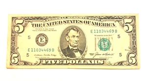Fr#1978-1985 $5. Federal Reserve note - Picture 1 of 2