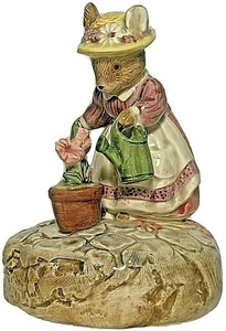 Maus Spieluhr Otagiri Japan OH WHAT A BEAUTIFUL MORNING 5" Vintage Frühlingsblumen  - Bild 1 von 12