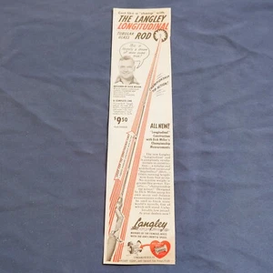 1950 Anuncio impreso Langley Longitudinal Vidrio Rubular Caña San Diego, California - Imagen 1 de 7