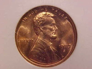 1970 S LINCOLN CENT - NGC MS 65 RD - SEE PICS! - (G1319) - Picture 1 of 4