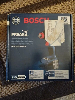 Bosch GDX18V-1860CN 18V Brushless Freak Impact Driver Wrench NEW SEALED IN BOX - Image 1 of 3