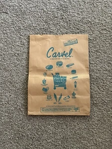 Vintage Carvel Ice Cream Advertising Bag Sign 10.5” x 14” - Picture 1 of 4