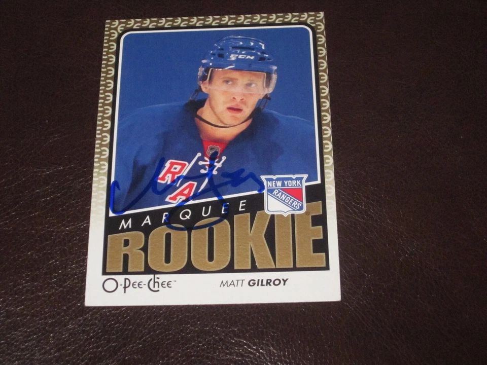 MATT GILROY AUTOGRAPHED 2010 O-PEE-CHEE MARQUEE ROOKIE CARD - Image 1 of 1