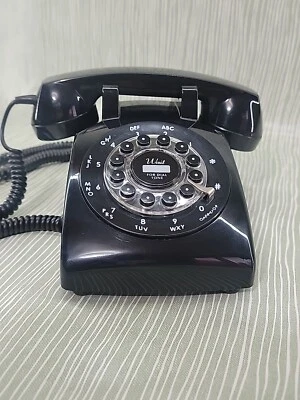 Vintage Style Reproduction Home House Telephone Black Push Button Phone Landline - Image 1 of 4