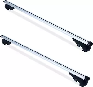 52" Aluminum Roof Rack Cross Bars (150LB) – Locking System, Fit All Raised Rails - Picture 1 of 7