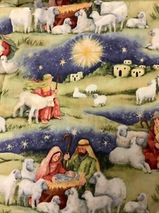 Nativity Scene Susan Winget Cotton Fabric - Picture 1 of 3