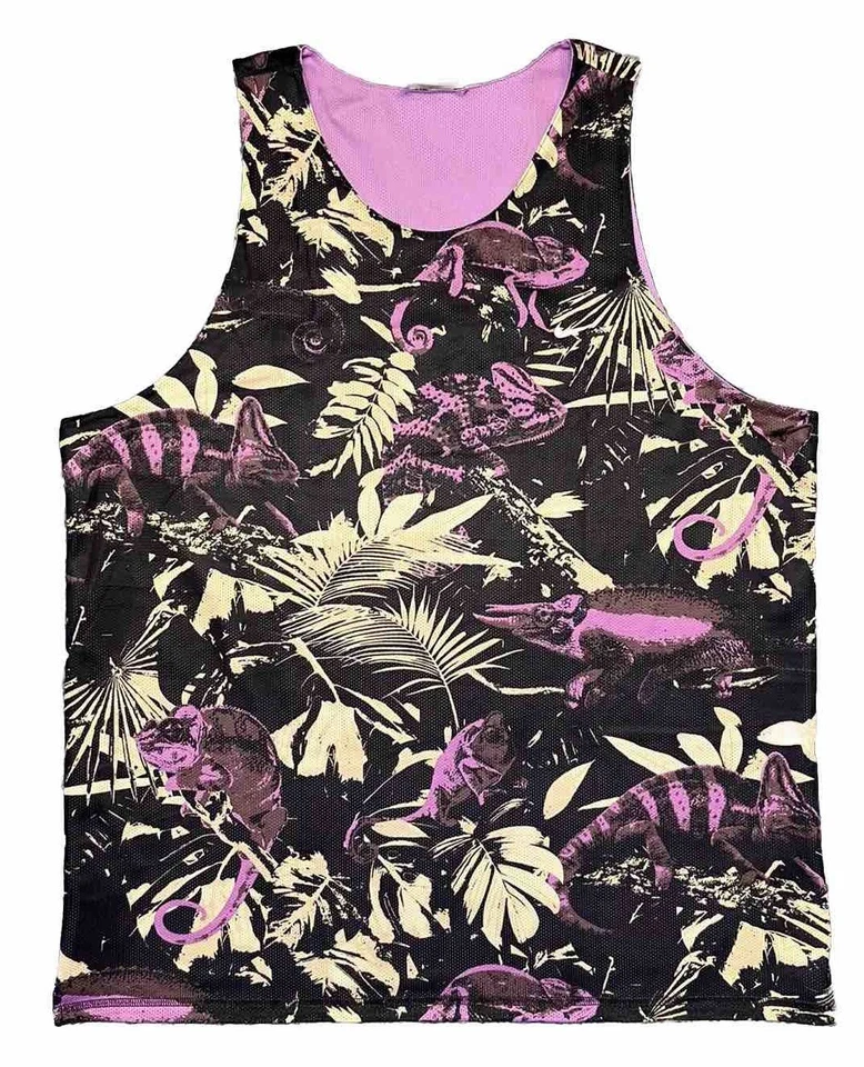 ( ) Nike Dri-FIT S72 Reversible AOP Mesh Tank Men's XL Black Purple FB7978-532