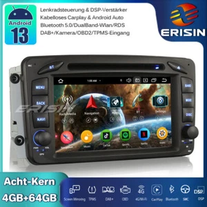 DAB+Android 13 Autoradio GPS SWC Mercedes W209 W203 A/C/G/CLK Klasse Viano Vito - Bild 1 von 24