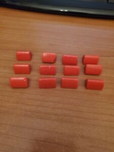 Pezzi di ricambio x Monopoli vintage anni 80 in Lire: 12 Alberghi rossi in legno