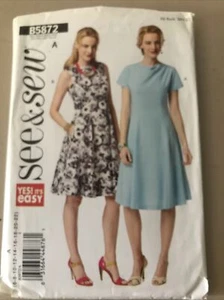 Vestido Butterick See & Sew B5872 Misses talla 6-22 con variación patrón de costura sin cortar - Imagen 1 de 3
