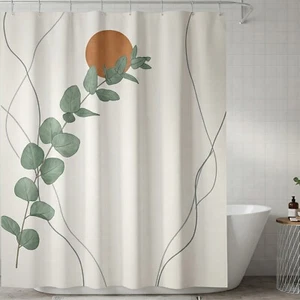Tenda doccia Boho metà secolo minimalista arco astratto sole moderno 72x72 - Foto 1 di 10