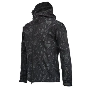 Soft Shell Jacket Fleece Coat Windbreaker Waterproof Tactical Mens Army Outdoor - Picture 1 of 20