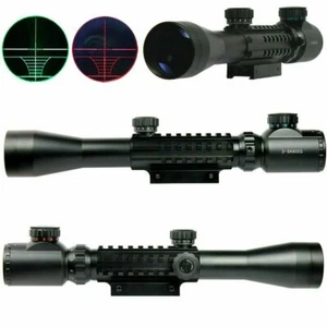 3-9X40 EG Optical Rifle Scope Red Green illuminated Reticle 20/11mm Rail Mount - Picture 1 of 6