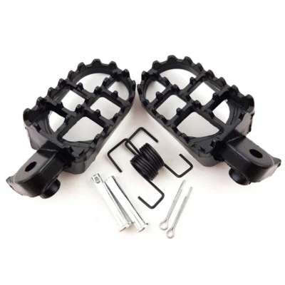 2X Motocross Foot Pegs Footrest For Honda CR CRF XR 50 70 80 100 Yamaha Kawasaki - Image 1 of 4