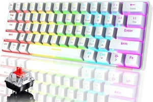60% Mechanical Keyboard Wired/Wireless Bluetooth 5.0 Keyboard RGB Backlit Type-C - Picture 1 of 19