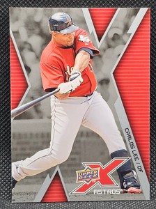 2009 Upper Deck X Baseball #39 Carlos Lee Houston Astros Card Near Mint 