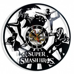Super Smash Bros Vinyl Wanduhr Geschenk Geburtstag Ferienhaus Zimmer Deko Design - Bild 1 von 5