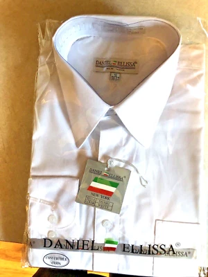 Camisa convertible puños Daniel Ellisa para hombre 16-36/37 nueva con etiquetas Foto 1 de 4