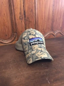 Patagonia Vintage Trucker Hat Camo Camouflage Excellent Rare - Picture 1 of 6