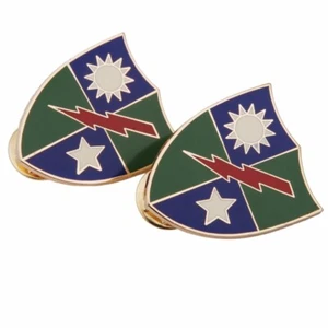 PAIR OF US ARMY 75TH RANGER REGIMENT METAL PIN BADGE -chho981 - Picture 1 of 4